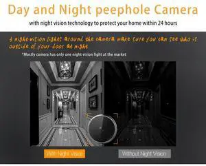 Night Vision Doorbell Camera Viewer Electronic Video Door Bell Peephole