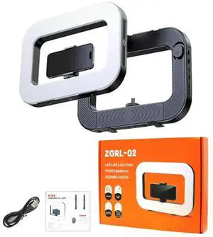 LED Phone Light Light Cell Phone Handheld Stabilizer W/ Ring Light for Filmmaking Live Steam YouTube Video Recording