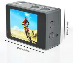 Action Camera 1080P 30FPS Exercise Video Recorder 120° Wide Angle Underwater Camera with Accessories Kit