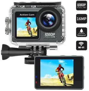 Action Camera 30m Waterproof Exercise Video Recorder 120° Wide Angle Underwater Camera with Accessories Kit