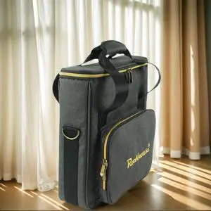 Vinyl Records Carrying Bag with Strap Portable Record Shoulder Bag Wear Resist Thicken Padded CD Bag Holds Up To 10 Vinyl Albums