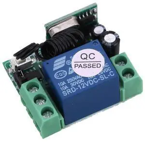 Wireless Remote Control Switch DC12V 10A 433MHz Transmitter with Receiver