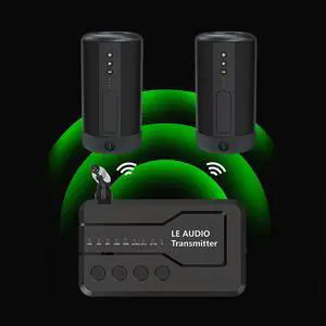LE Wireless LE Audio Adapter USB/AUX/Opt/Coax Bluetooth-Compatible 5.3 Home Stereo Audio Transmitter Adapter for TV Headphons