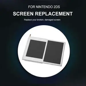 Upper Lower Screen Easy Installation Wear-resistant for 2DS Game Console LCD Screen Replacement Repair Parts