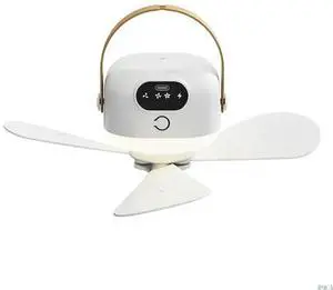 Portable Ceiling Fan Outdoor Camping Fan Tent Ventilator 3 Speed Electric
