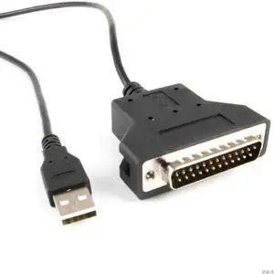 USB to DB25 25Pin Male Adapter Cable RS232 Cord for Vintaged Printers 180CM