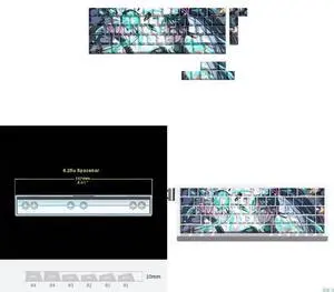 Anime Keycaps Cartoon 74 Keys PBT Keycap Mechanical Keyboards Caps for 61 67