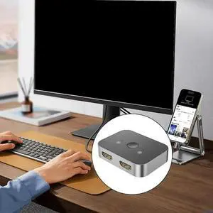 8K HDTV Switcher 2 in 1 Out 8K HDTV Splitter 8K@60Hz 1 in 2 Out for Monitors