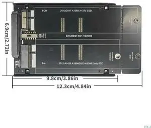 Conversion Adapter Card and USB3.0 Cable for 2010-2011 A1369/1370 SSDs From 2010 to 2012 Models Support Serial ATA