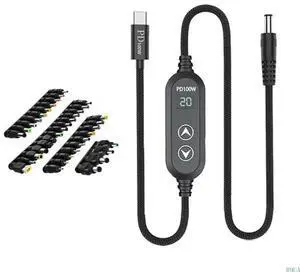 Type C To DC5.5mm Power Supply PD100W and 5 Power 5-20V 38 Adapters
