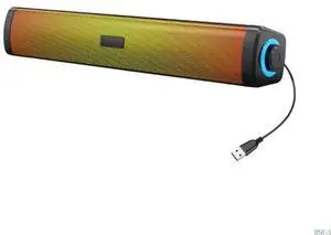 Gaming PC Speakers Soundbar with Colorful LED Lights Deep Bass Enhancement
