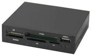 Black 53in1 Internal 3.5" Memory SD XD Card Reader +USB