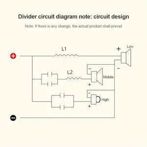3 Way Speaker Crossover Circuit Treble Midrange Bass Module Frequency Divider Home Loudspeaker Filter Refit Accessory