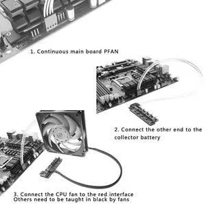 5 Port PC Fan Hub Splitter Speed Controller Adapter for 4 Pin PWM Cooling Fan