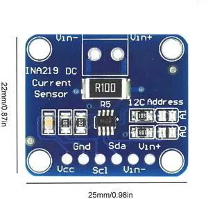 MCU-219 INA219 Bi-directional Current Sensor Breakout Module I2C Zero Drift Power Monitoring Sensor Module