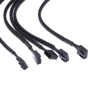 5pcs 4 Pin PWM Connector Case Fan Extension Power Cable Extending Cable PWM Fan Extension Cable for Compure CPU Cooling System