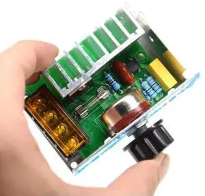 4000W Electronic Voltage Regulator with Fuse Case AC 220V Thyristor Governor High Power Dimming Speed Temp Regulation Control
