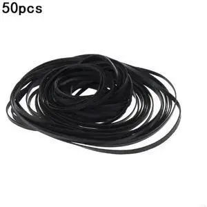 50Pcs 4mm Width Universal Mix Cassette Tape Machine Belts Assorted Flat Rubber Belt for CD DVD Recorders Walkman