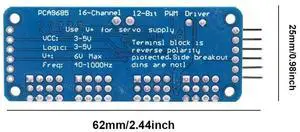 PCA9685 PWM Servo Driver Board IIC Interface 16 Channel 12-Bit PWM Servo Motor Board Module for Robot/ Raspberry Pi