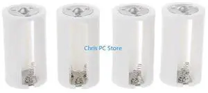 4pc 3x AA to D Size Adapter Converter Holder Switcher Case Box Container
