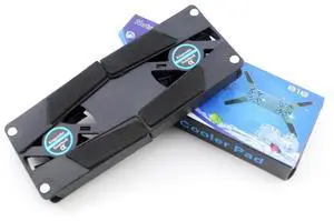 USB Powered Laptop Cooling Pad with Double 60mm Fans Laptop Stand Cooling Pad Bracket for Notebook Laptop PC Computer