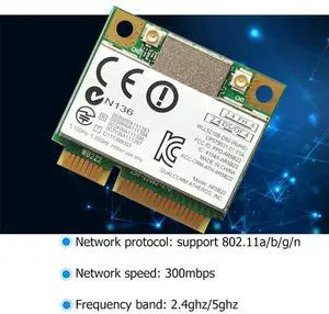 2.4G/5G Mini PCI-E Wireless Adapter 300M Bluetooth-compatible Network Card for Laptop