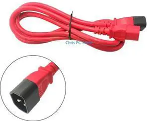 Professiona C13 to C14 Power Cable C14 Male to C13 Female Power Supply Extension Cord for Monitor Computer Server Room