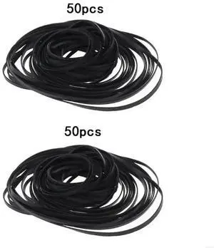 50PCS 4mm 110-145mm Universal Mix Cassette Tape Machine Belts Assorted Common Flat Rubber Belt for CD DVD