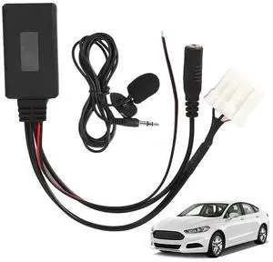 AUX Stereo Cable 5-12V Car Bluetooth-Compatible AUX Adapter Bluetooth-Compatible with Microphone for Mazda RX8 MX5 2 3 5 6