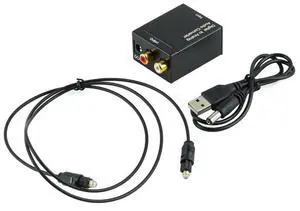 To Analog Audio Converter Coaxial Toslink To Analog RCA L/R Adapter Optical Coax Toslink RCA Audio Adapter