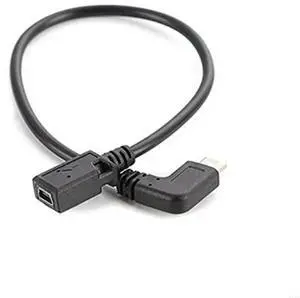 Mini USB Female to Type C Male Adapter Converter 90 Degree USB C Male to Mini USB Female Adapter Converter Cable