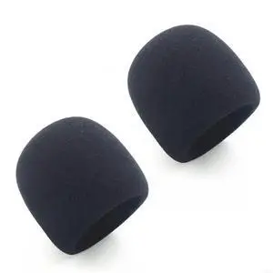 2pieces Black Sponge Microphone Covers for Zoom H1 Recorder Microphone Protector Microphones Filter Replacements