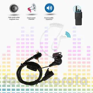 1Pin PTT Mic Air Acoustic Tube Earpiece Radio Headset for MTH800 MTH850