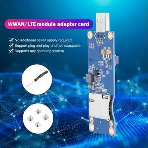 Computer Module Card Adapter Card Desktop Computer Mini PCI-E to USB Adapter Card+SIM Slot 6/8pin Expansion Card