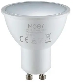 MoesHouse LED Bulb 400LM GU10 Light Bulb Wi-Fi 2.4GHz Work with Alexa Google Assistant RGB Color Changing Dimmable Lamp