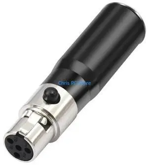 Mini 4Pin XLR Female to 3Pin MIni XLR Male Auditory Adapter Wide Compatibility