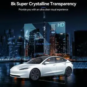 Shatterproof Tempereds Glass Film for Model 3 8inch Rear Display High Claritys Scratch Resistant Protections Film