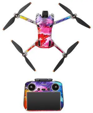 Decoration Sticker Creative Design DIY Pattern Sticker with Air Vent Protective Sticker RC Drone Accessories for Mini 4 Pro