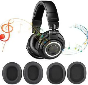 Replacement Ear Pads Cushions Ear Cups Cover for Audio Technica ATH M50X M50XBT M50RD M40X M30X M20X MSR7