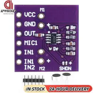 CJMCU-9813 MAX9813H Microphone Module Double Input Fixed Gain Microphone Amplifier Module Integrated Bias 20dB Fixed Gain