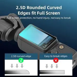 1Set Parts Accessories For Osmo Pocket 3 Tempered Film Pocket Camera Screen Protector Film Camera Lens Film Accessory