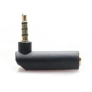 Headphone Splitter 90 Degree Plug 3.5mm Male to Female Adapter Stereo Accessories
