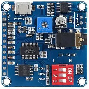 DY-SV8F Voice Sound Playback Module UART I/O Trigger Playback 64Mbits Flash Board 5W for SD/TF Card