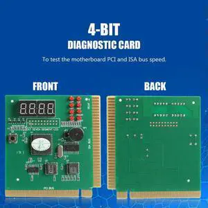 4-Digit PC Analyzer Computer Diagnostic Post Card Motherboard Fault Tester for ISA PCI Bus Main Board
