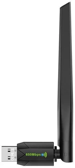 650Mbps Wireless Network Card Free Drive Dual Band 2.4G 5Ghz USB Receiver with Antenna Dongle Adapter for Desktop PC