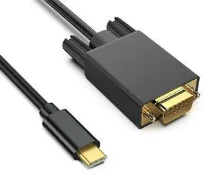 1.8M/6FT USB C To VGA Cable 1080P USB3.1 Type-C To VGA Adapter Cable Type-C To VGA Adapter Cable for MacBook PC Computer Monitor