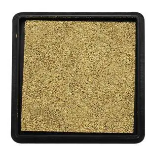 26 Pcs Detachable 26-Letters English Alphabet Plastic Stamp & 1 Pcs Ink Pad Stamp Pad Gold