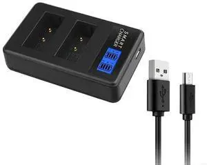Rapid LP-E17 Dual Channel LCD USB for EOS T6i 750D 800D 200D Camera Stay Powered for Travel