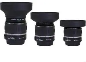 49mm Rubber Cameras Lens Hood Set of 2pcs Camera Sun Shade Reduce Improve Photography and Videos
