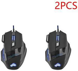Laptop Computer Ergonomic Mice Silent Wired Gaming Mouse 7 Button Backlit 5500 DPI Adjustable Optical PC Gamer Mice